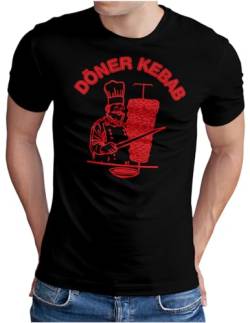 OM3® Döner Kebab T-Shirt | Herren | Dönergrill Logo Dönerspieß Fun | Schwarz, L von OM3