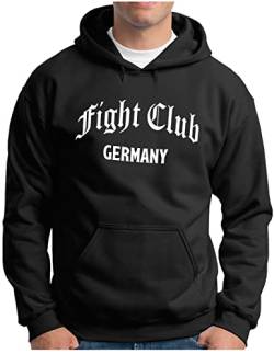 OM3® Fight Club Hoodie | Herren | Deutschland Boxing MMA Combat | Kapuzen-Pullover Schwarz, 3XL von OM3
