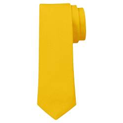 OM3® K-09 TRENDY SKINNY TIE/Modische schmale dünne Krawatte - GOLDGELB - Party Business Schlips Handmade Smoking Anzug Unisex von OM3
