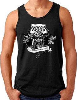 OM3® Odin Wikinger Tank Top Shirt | Herren | Lieber EIN Wolf Odins Als EIN Lamm Gottes | Schwarz, 3XL von OM3