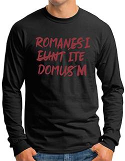 OM3® Romani ITE Domum Langarm Shirt | Herren | Kult Film Spruch Dialog | Schwarz, L von OM3