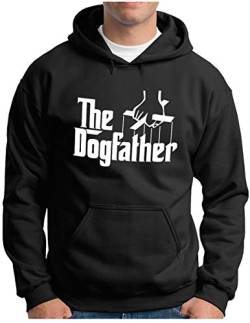 OM3® The Dogfather Hoodie - Herren - Mafia Dog The Godfather Parodie Fun - Kapuzen-Pullover Schwarz, XL von OM3