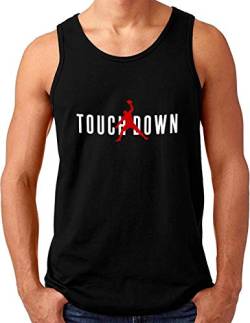 OM3® Touchdown Tank Top Shirt | Herren | USA Sports American Football Shirt | Schwarz, 4XL von OM3