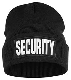 OM3 Beanie Mütze Security Sicherheitsdienst Sicherheitspersonal | Schwarz | Unisex von OM3