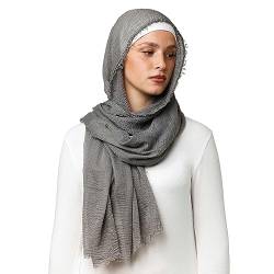 OMAIRA® Daily Crinkle Hijab (Anthrazit) von OMAIRA