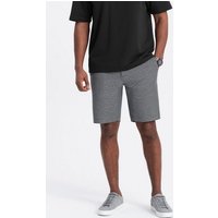 OMBRE Chinoshorts Herren-Shorts aus zweifarbigem Melange-Strick von OMBRE