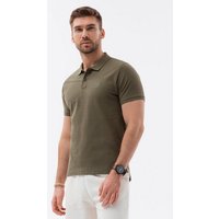 OMBRE Poloshirt Ombre Herren Pique-Strick-Poloshirt - dunkel olivgrün V6 S1374 XXL von OMBRE