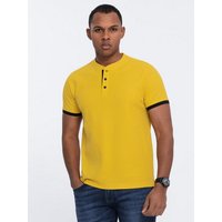 OMBRE Poloshirt Poloshirt für Männer ohne Kragen von OMBRE