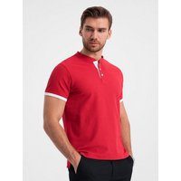 OMBRE Poloshirt Poloshirt für Männer ohne Kragen von OMBRE