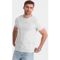 OMBRE Print-Shirt T-Shirt für Männer mit Palmblattmotiv- graphit V4 von OMBRE