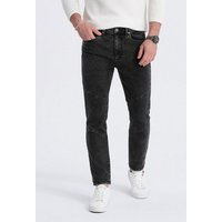 OMBRE Slim-fit-Jeans Jeanshose für Herren mit Nähten an den Knien von OMBRE