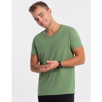 OMBRE T-Shirt Klassisches Herren-T-Shirt mit V-Ausschnitt aus Baumwolle BASIC von OMBRE