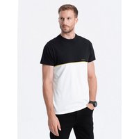 OMBRE T-Shirt Zweifarbiges Baumwoll-T-Shirt für Männer von OMBRE