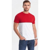 OMBRE T-Shirt Zweifarbiges Baumwoll-T-Shirt für Männer von OMBRE