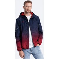 OMBRE Trainingsjacke Herren Sportjacke mit Reflektoren - türkis und limettengrün von OMBRE