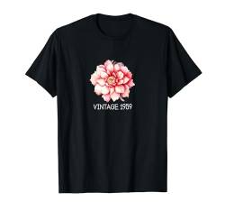 Klassisches Kirschblüten-Blumenmotiv im Vintage-Stil von 1959 zum 65. Geburtstag T-Shirt von OMG Its My Birthday Happy Birthday Shirts