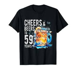 Lustiges „Happy 59th Birthday“ -Shirt von Cheers And Beers To 59 Years T-Shirt von OMG Its My Birthday Happy Birthday Shirts