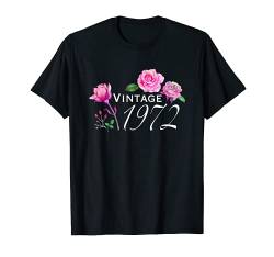 Vintage 1972 Hemd Rosa Rose 50. Geburtstag Muttertag Shirt T-Shirt von OMG Its My Birthday Happy Birthday Shirts