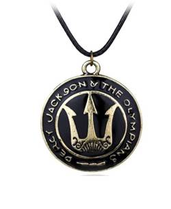 OMG No. 1 Quality# Percy Jackson Trident Shield Pendant - Camp Half Blood Sea of Monsters Poseidon Necklace * with Bag* von OMG