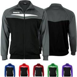 OMKA Optima Herren Trainingsjacke Sportjacke Joggingjacke in der 5x Farben, Hemdgröße:M, Farbe:Grau von OMKA