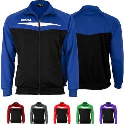 OMKA Optima Herren Trainingsjacke Sportjacke Joggingjacke in der 5x Farben, Hemdgröße:S, Farbe:Blau von OMKA