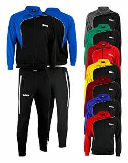 OMKA Trainingsanzug Sportanzug Jogginganzug Freizeitanzug, Größe: L, Farbe: Blau/Schwarz von OMKA