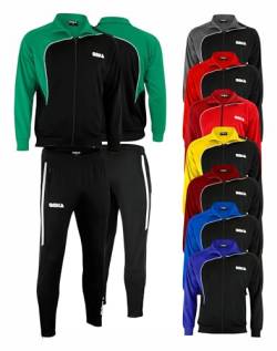 OMKA Trainingsanzug Sportanzug Jogginganzug Freizeitanzug, Größe: L, Farbe: Grün/Schwarz von OMKA