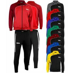 OMKA Trainingsanzug Sportanzug Jogginganzug Freizeitanzug, Größe: L, Farbe: Weinrot/Rot von OMKA