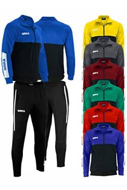 OMKA Trainingsanzug Sportanzug Jogginganzug Freizeitanzug in der 5x Farben, Größe:50/M, Farbe:Blau von OMKA