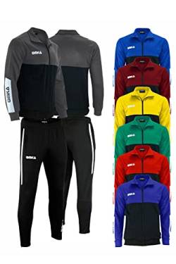 OMKA Trainingsanzug Sportanzug Jogginganzug Freizeitanzug in der 5x Farben, Größe:52/L, Farbe:Grau von OMKA