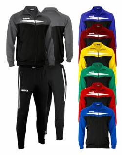 OMKA Trainingsanzug Sportanzug Jogginganzug Freizeitanzug in der 5x Farben, Größe:L, Farbe:Grau von OMKA