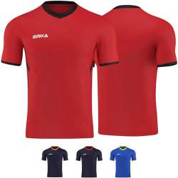 OMKA Trikot Teamwear Fußball Handball Rugby Laufsport Volleyball Uniformhemd, Größe: M, Farbe: Rot von OMKA