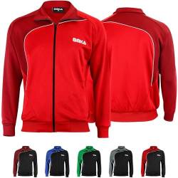 Optima Herren Trainingsjacke Sportjacke Joggingjacke, Größe:M, Farbe:Weinrot/Rot von OMKA