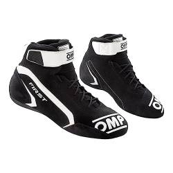Omp Unisex Schuhe First Race My2021 Schwarz/Weiß, Größe 43 Fia 8856-2018 Bootsschuh, Standard, EU 43 von OMP