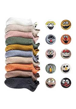 OMZIN 10 Paar Weihnachtssocken Unisex Socken Damen Herren Lustige Socken Witzig Socken Niedlich Tiere Karikatur Socken Baumwolle Socken von OMZIN