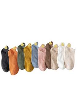 OMZIN Frauensocken Baumwolle Bestickt Cartoon Paar Socken Absätze lustige Niedrige Emojy Socks Bootssocken Elastisch Bequem Leicht und Bequem Weich von OMZIN