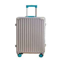 ONCALZNCA Koffer Gepäckkoffer for Männer Und Frauen, Leichter, Kodierter, Robuster Koffer, Universal-Rollengepäck-Trolley Suitcase (Color : Silver, Size : 24in) von ONCALZNCA