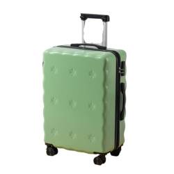 ONCALZNCA Koffer Multifunktionaler Gepäck-Trolley, Doppelschichtig, Explosionsgeschützt, Robust Und Langlebig, Geräuschloses Passwortfeld Suitcase (Color : Green, Size : 26in) von ONCALZNCA