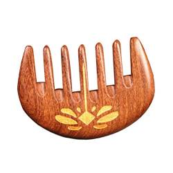 Chuncin Haarkamm aus Holz, mit breiten Zähnen, natürlich, antistatisch, Sandelholz, für Bart, Kopf, Haare, Schnurrbart von ONDIAN