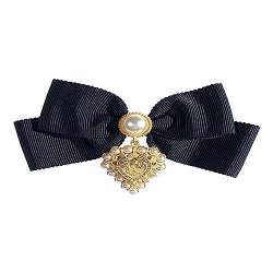 Damen Brosche mit Fliege Kleine barocke Vintage Perlenschleifenbrosche für Party Hochzeit von ONDIAN