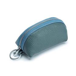 Geldbörse für Damen Mini Schlüsseltasche Damen Haushalt Auto Große Kapazität Leder Multifunktionstasche Kleine Damengeldbörse (Farbe : Pearl Blue, Size : 12x6x5cm) von ONDIAN