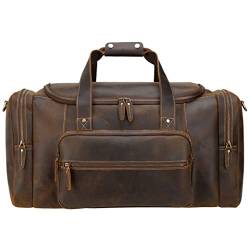 Große Reisetasche, Leder, Vintage-Stil, Gepäcktaschen, Herren, Duffle Bags, Reisetasche, Weekender-Taschen für Herren von ONDIAN