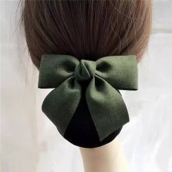 Haarnetz mit Schleife Damen Haarnetz Flight Work Mesh Bow Haarschmuck für Frauen (Farbe : Grün, Size : Free size) von ONDIAN