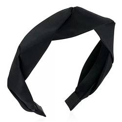 Haarreifen für Damen Geflochtenes Haarband, Haarband for Waschen des Gesichts, Kopfschmuck Stirnbänder (Farbe : Black, Size : 12cm) von ONDIAN