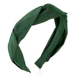 Haarreifen für Damen Geflochtenes Haarband, Haarband for Waschen des Gesichts, Kopfschmuck Stirnbänder (Farbe : Dark Green, Size : 12cm) von ONDIAN