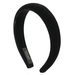 Haarreifen für Damen Retro-Samt-Schwamm-Haarbänder, breite, schlichte Stirnbänder Stirnbänder (Farbe : Black, Size : 12.5x3cm) von ONDIAN