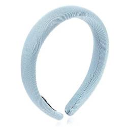 Haarreifen für Damen Sommer-Haarbänder, geschreddertes Haar-Druck-Stirnband Stirnbänder (Farbe : Blau, Size : 12x3cm) von ONDIAN