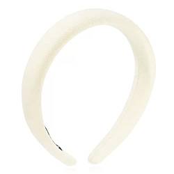 Haarreifen für Damen Sommer-Haarbänder, geschreddertes Haar-Druck-Stirnband Stirnbänder (Farbe : Weiß, Size : 12x3cm) von ONDIAN
