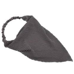 Kopftücher Damen Küchen-Dreiecks-Stirnband, elastisches Dreieckstuch, Haarband für Frauen Mädchen (Farbe : Black, Size : One Size) von ONDIAN