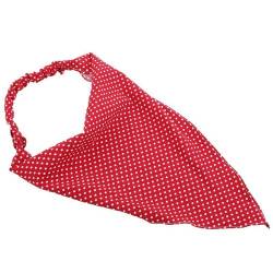 Kopftücher Damen Küchen-Dreiecks-Stirnband, elastisches Dreieckstuch, Haarband für Frauen Mädchen (Farbe : rot, Size : One Size) von ONDIAN